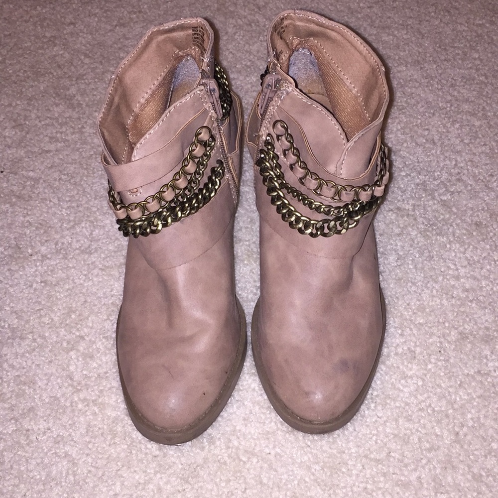 Tan booties
